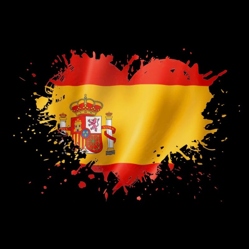 coeur espagne drapeau
