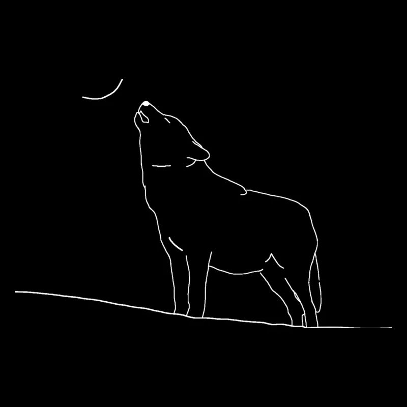 Drawn wolf