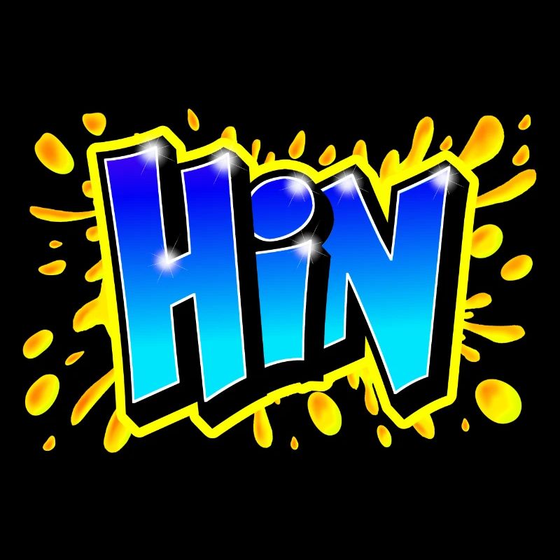 GRAFFITI PRENOM "HIN IMPRIMABLE PAR MAX LE TAGUEUR