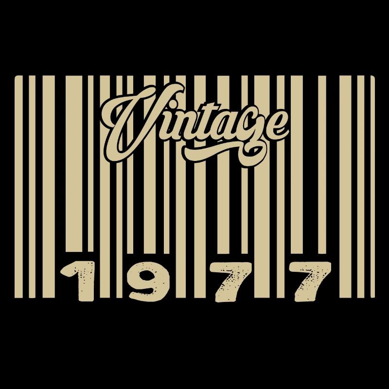 Vintage 1977 Barcode 1977: Year 2025.
