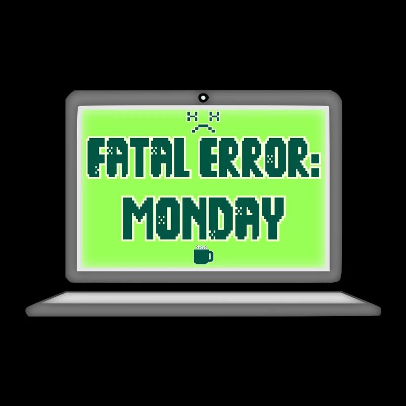 Fatal Error I Hate Mondays Geek Tech Sarkastisch