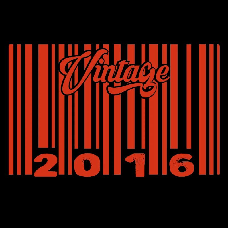 Vintage 2016 born in 2016 9 years old bar code anniversair