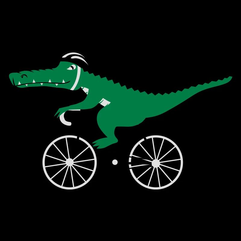 crocodile on bicycle
