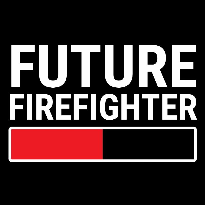 Future Firefighter Loading Bar Fireman Kid T-shirt