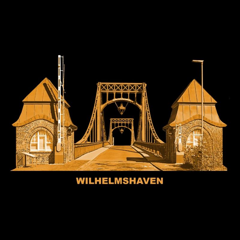 Pont de Wilhelmshaven Mer du Nord Basse-Saxe