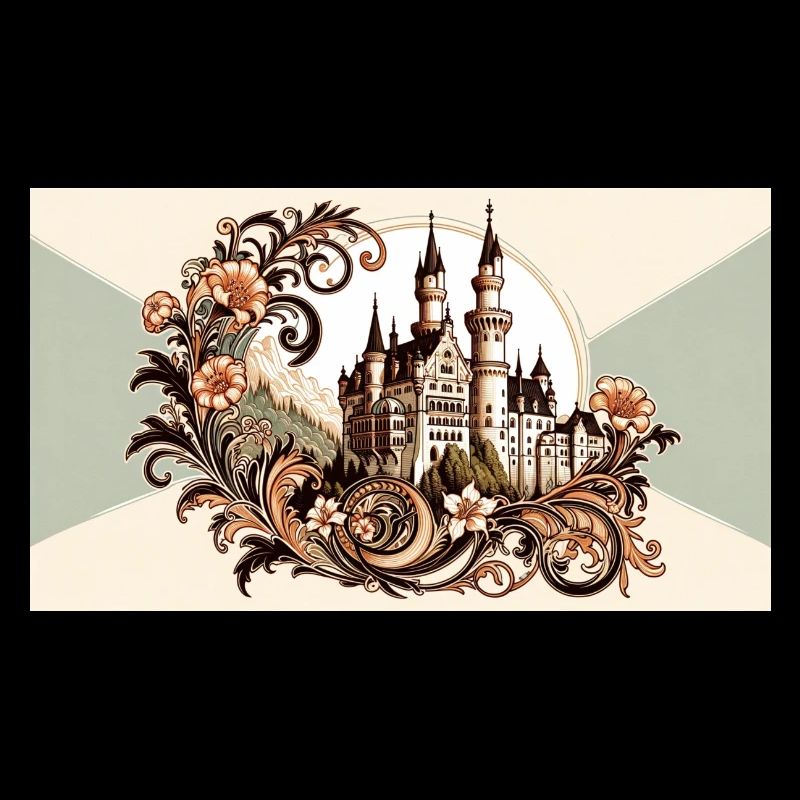 Retro Castle Neuschwanstein | Architecture Coll.