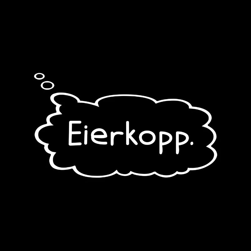 Eierkopp Eier Kopf doof Sprechblase Idiot Comic
