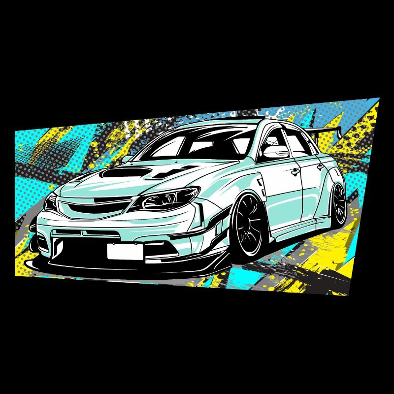 Car comic style