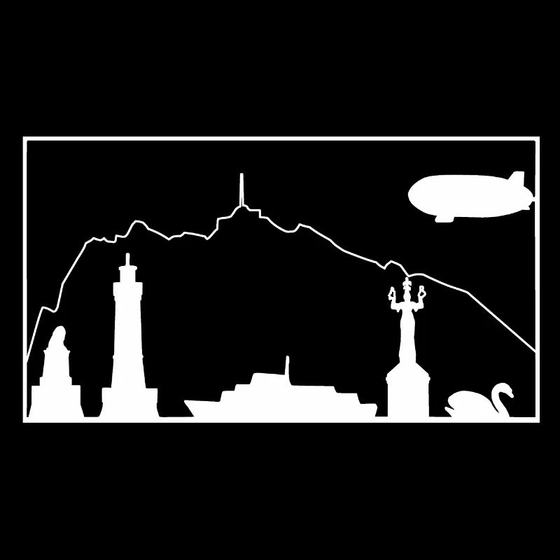 Bodensee & Pfänder | Silhouette filled | Weiß