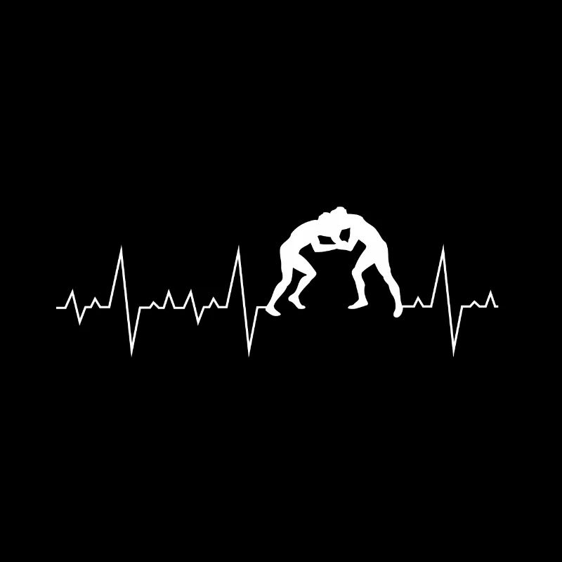 Herzschlag Herzfrequenz Geschenk Wrestling Kampf