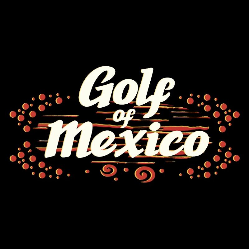 Golf Von Mexiko Typografie