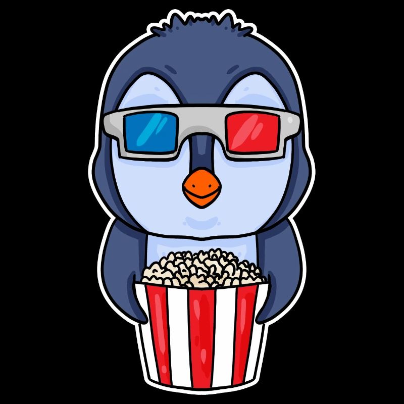 Popcorn Cinema Penguin