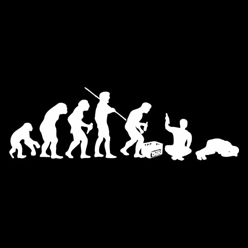Evolution – Saufen / Party (weisser Druck)