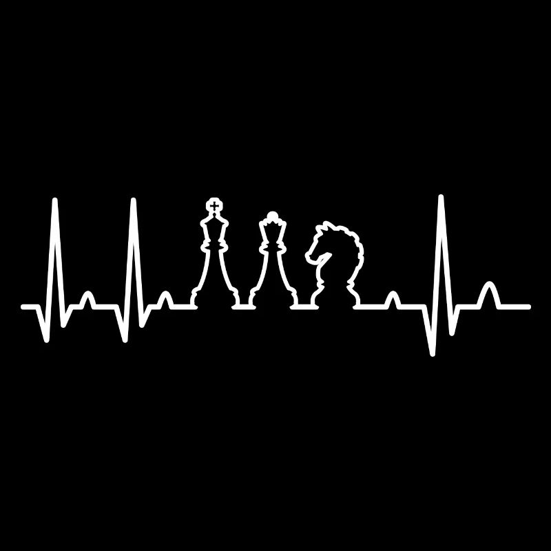 Chess Heartbeat Checkmate Board Game Player Gift