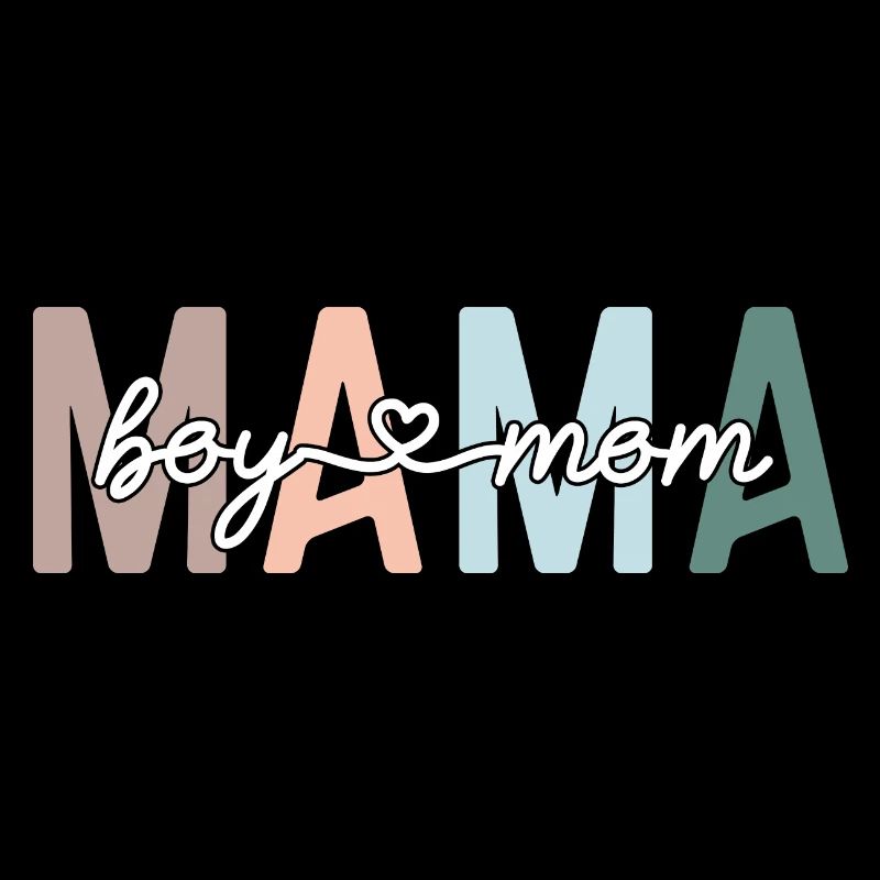 Mama Boy Mom Retro Muttertag