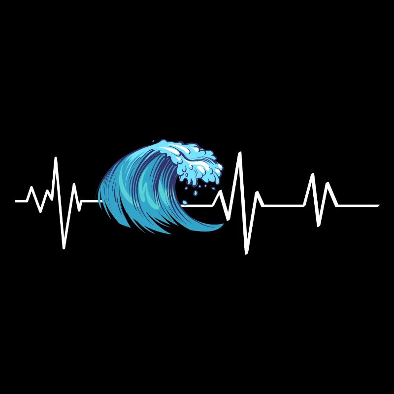Heartbeat Ocean Wave