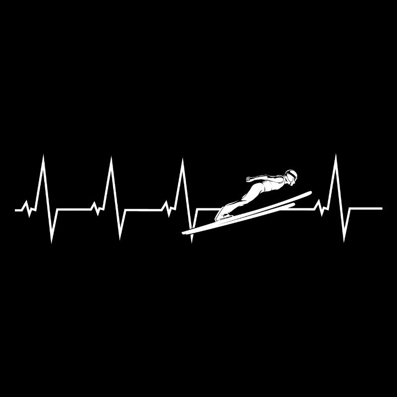 Ski jumping heartbeat gift