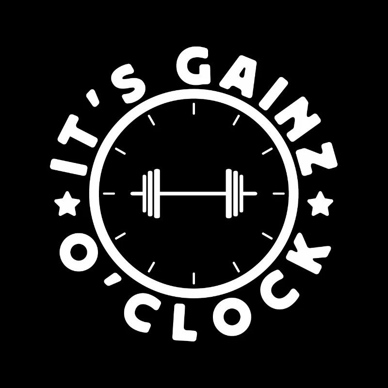 Bodybuilder de dynamophilie C’est Gainz O ́clock Gym