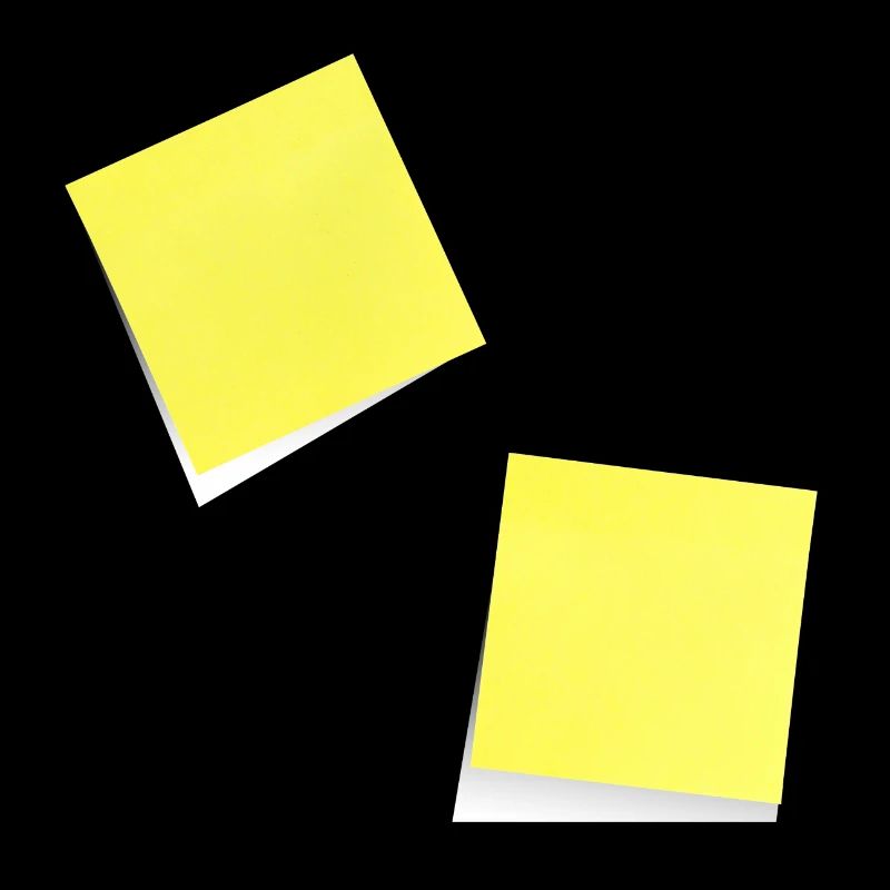 gelber Notizzettel , Klebezettel , sticky note