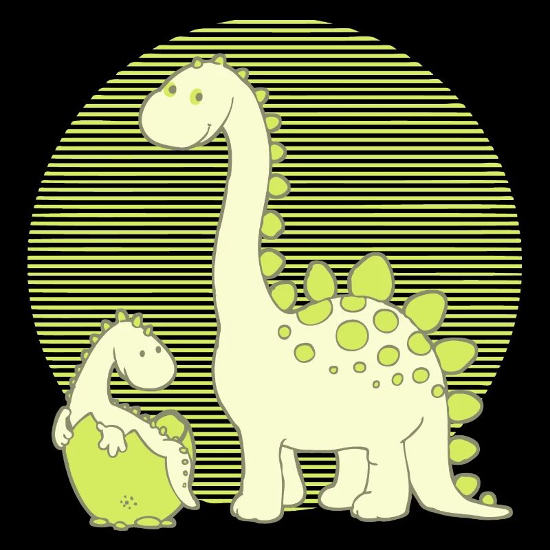 Dinosaur Mom with Hatching Egg