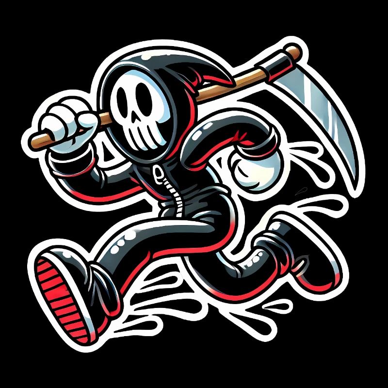 Funny Grim Reaper Running Design