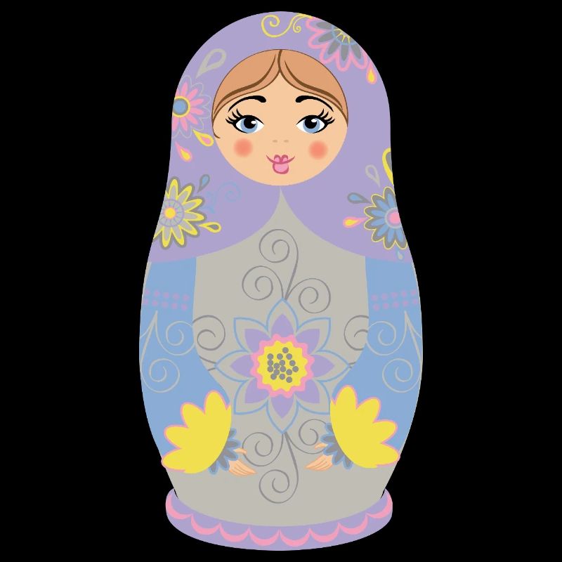 Illustration de poupée matriochka colorée