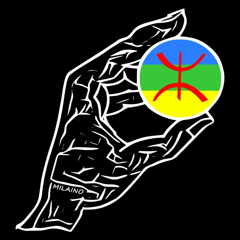 Drapeau de la main Amazigh