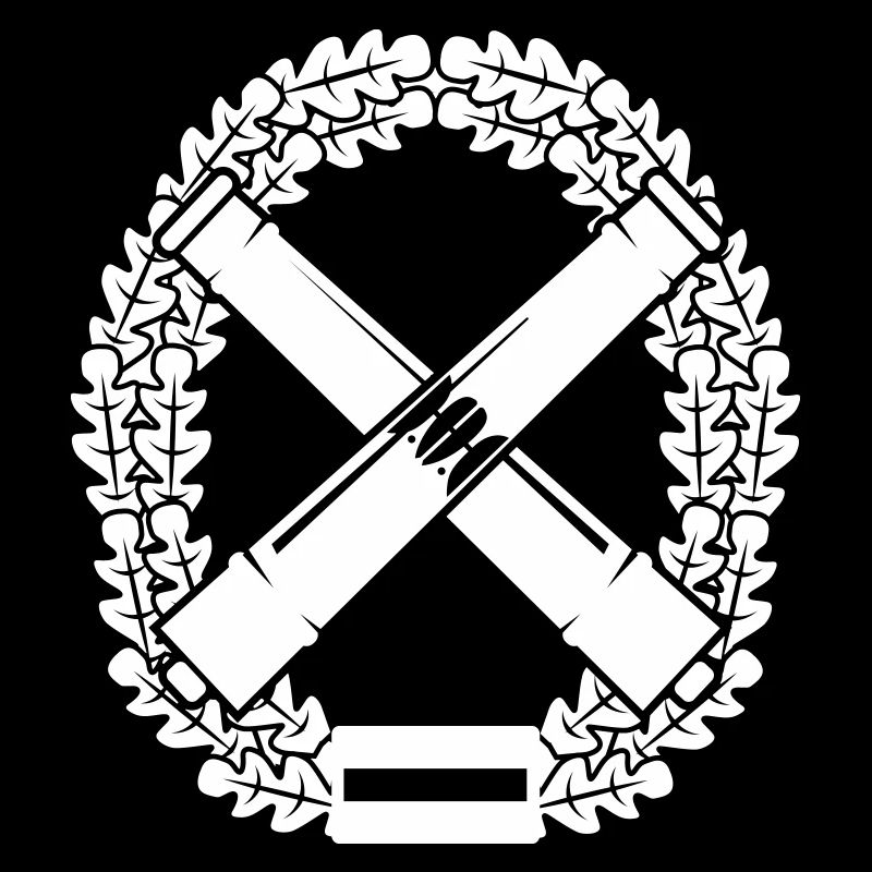 Barettabzeichen Artillerie weiss
