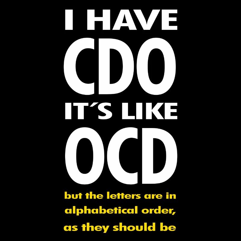 OCD obsessive-compulsive disorder Sarcasm Funny humor gift