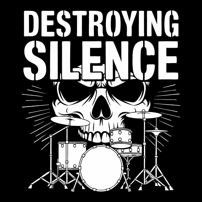 Drums Drummer Destroy Silence Rockband
