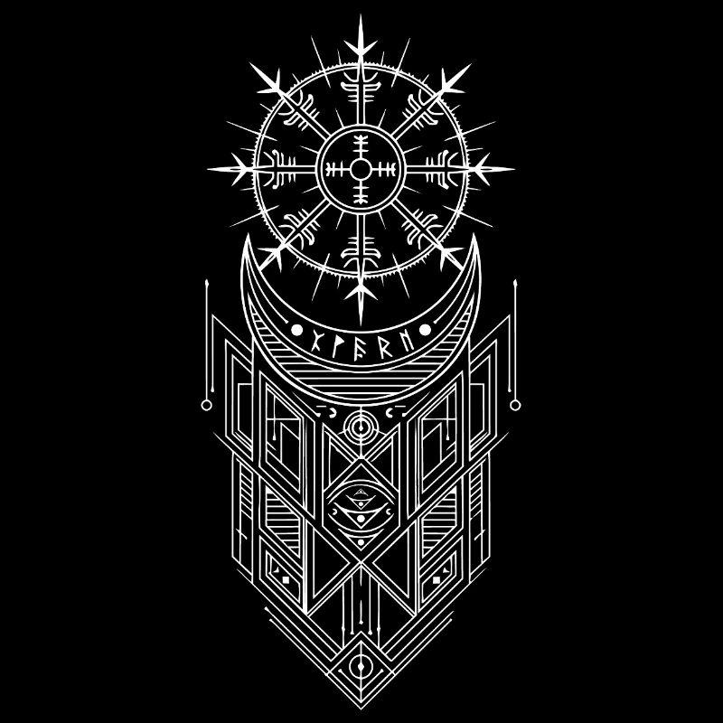 Vegvisir Runes Compass - Vikings Celtes germanique