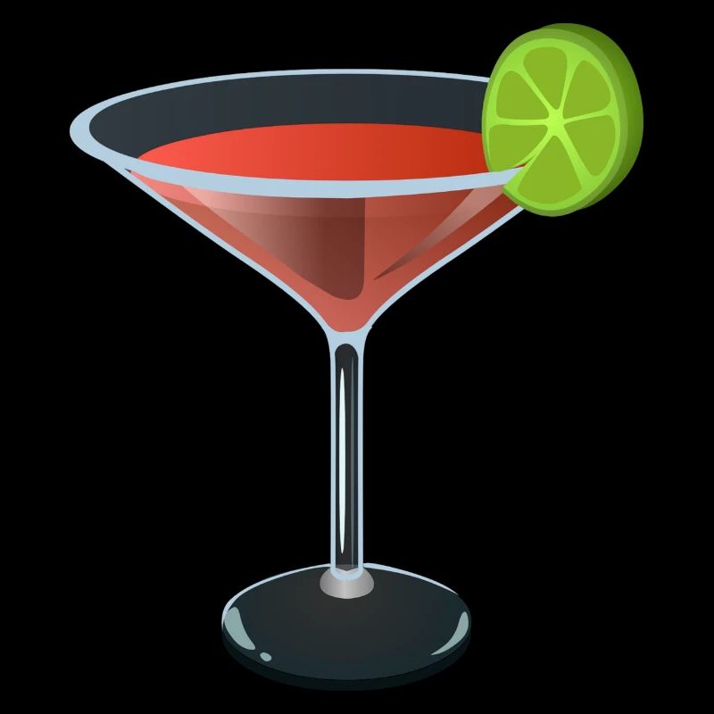 Roter Cocktail mit Limette