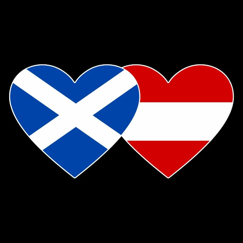 Scotland Austria Flag Heart