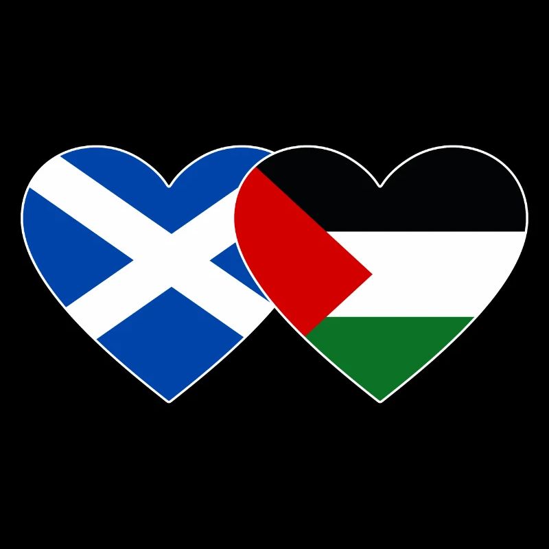 Ecosse Palestine drapeau coeur