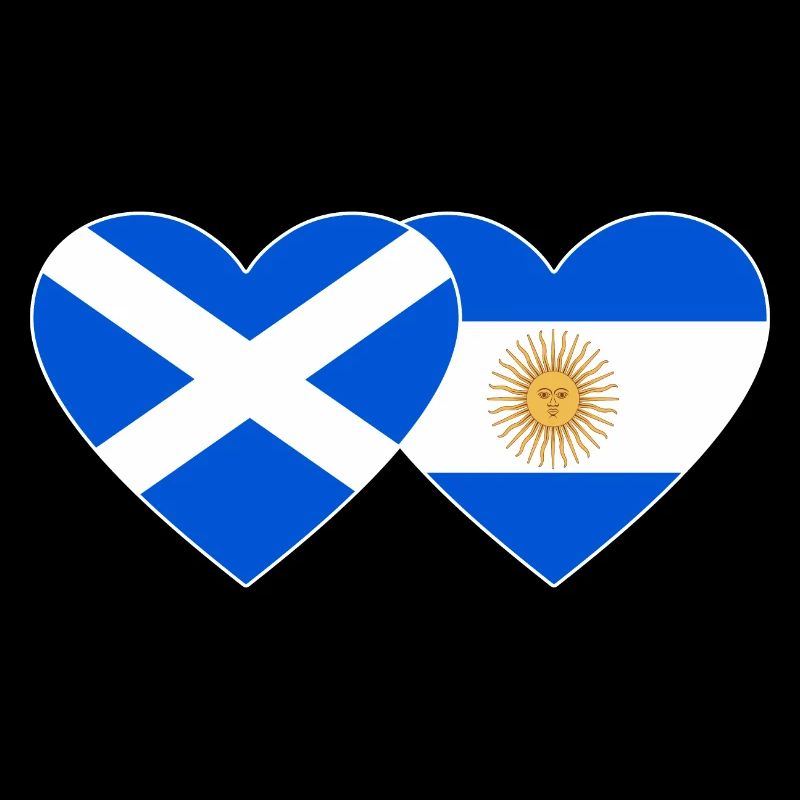 Ecosse Argentine Drapeau Coeur