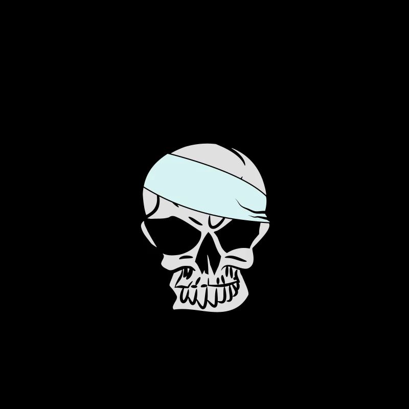 Paddle oars crossed skull skull Skull 3c