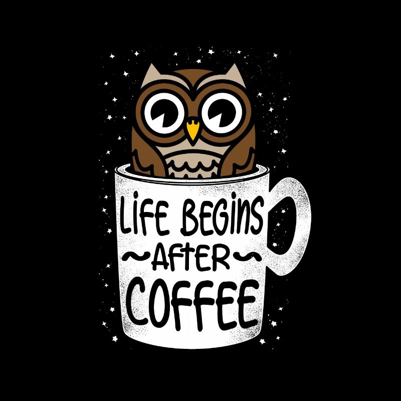 Eule Eulen Geschenk Kaffee