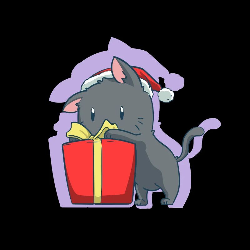 Chat mignon chat de noël noel
