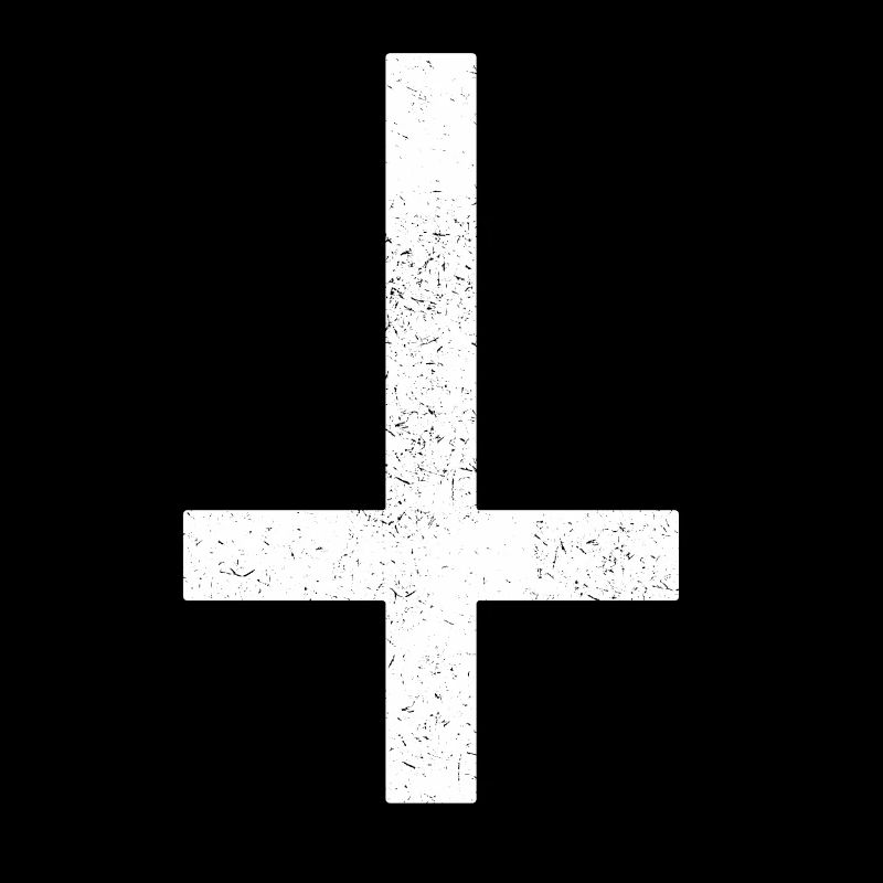 False cross Satan devil Christ Halloween