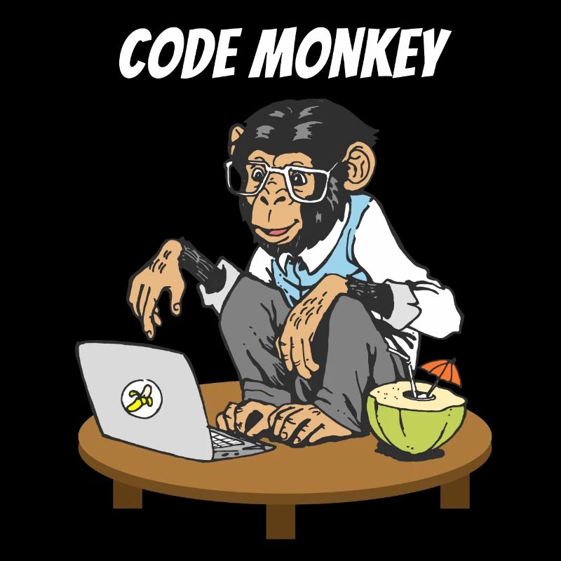 Code Monkey Progammierer Affe Coding Äffchen