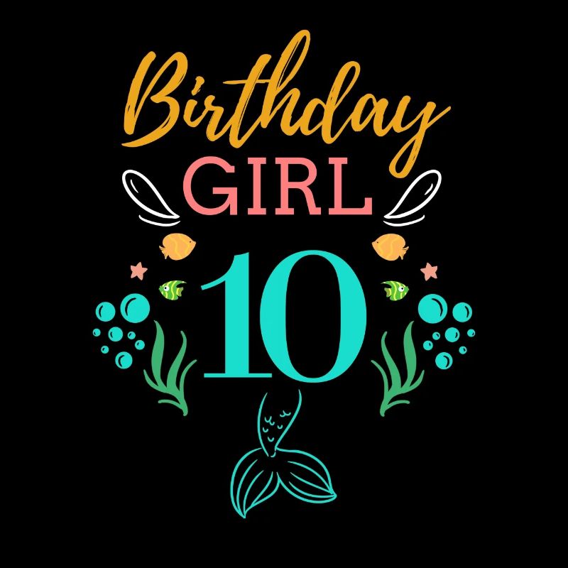10 Geburtstag Mädchen Sechs 10. Geburtstag Junge Mädchen Kinder