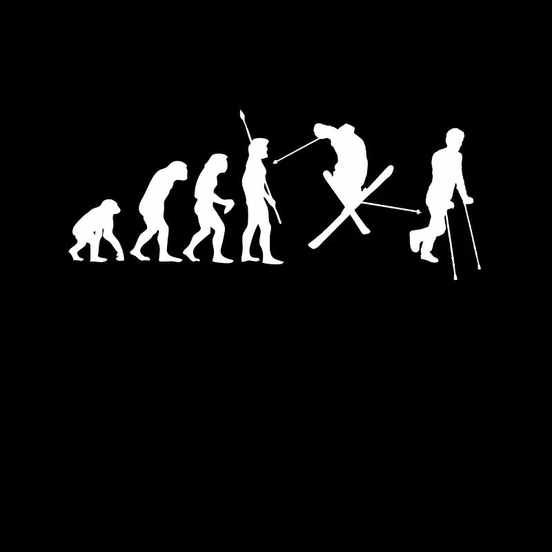 Lustiges Ski Evolution Wintersport Fun Geschenk