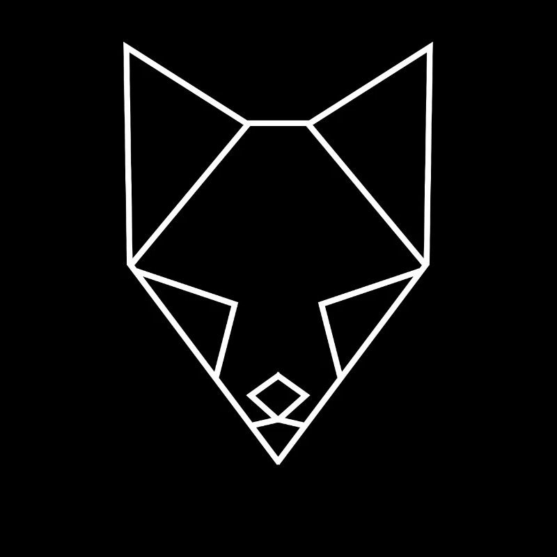 Cadeau de minimalisme de conception polygone Fox