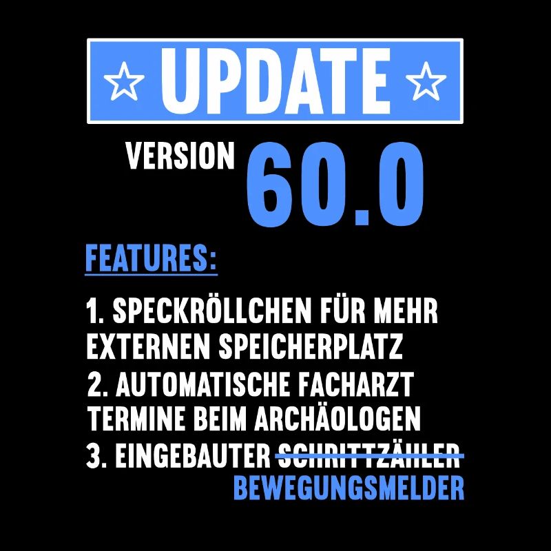 60 Jahre alt 60 Jähriger Update Version 60.0 60.
