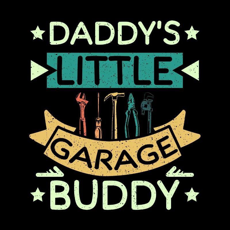 Daddy's little garage buddy
