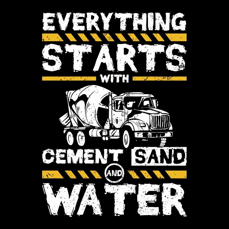 Tout commence avec du sable de ciment et de l’eau