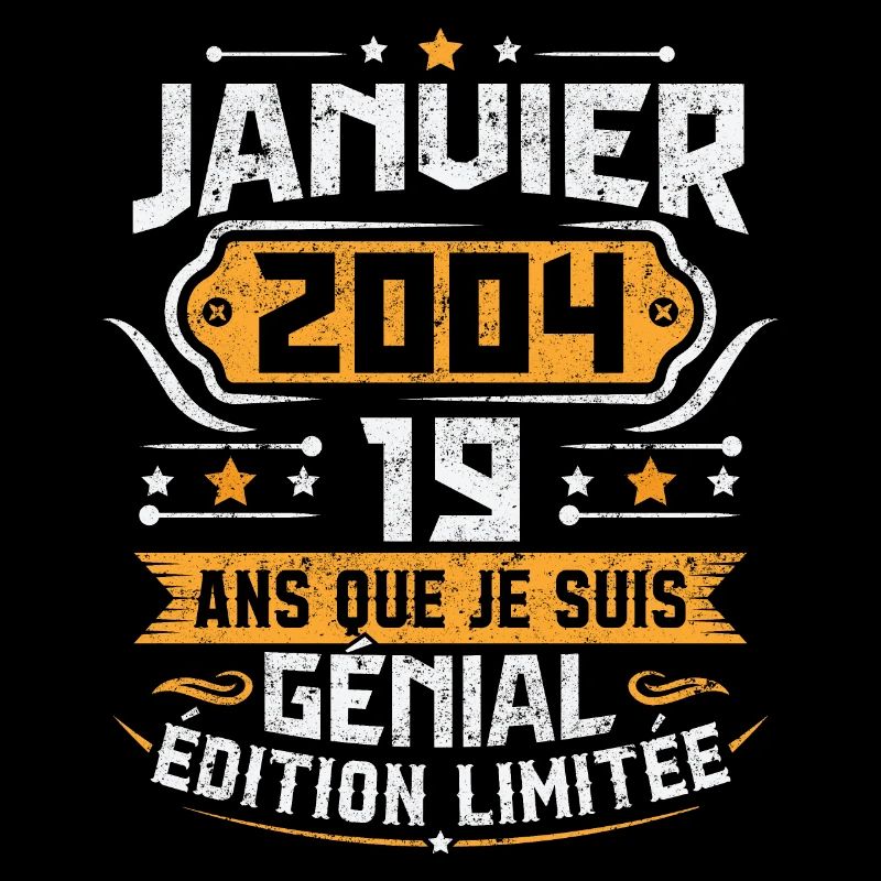 Rétro Cadeau D'anniversaire 19 Ans Janvier 2004