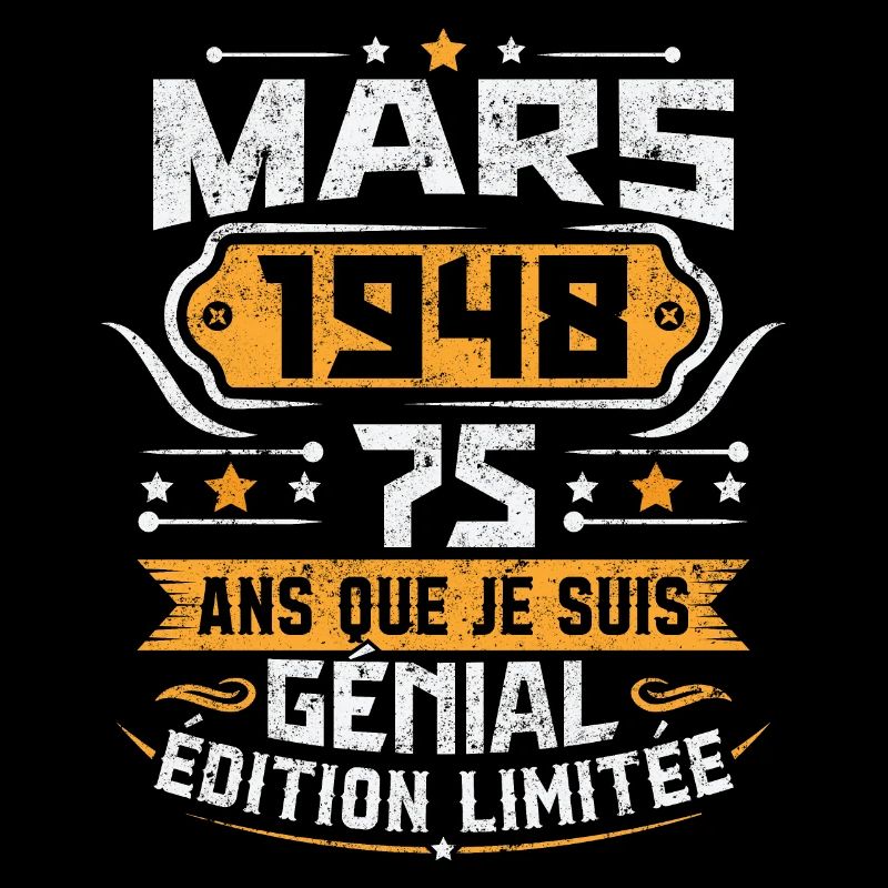 Rétro Cadeau D'anniversaire 75 Ans Mars 1948