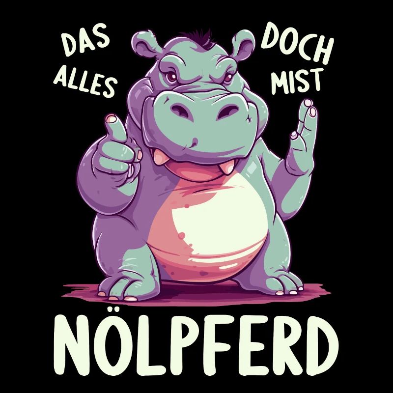 Hippo Hippo Complain Complainer Nölpferd