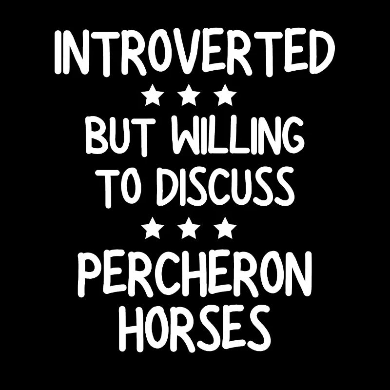 Introverti mais prêt à discuter du cheval percheron